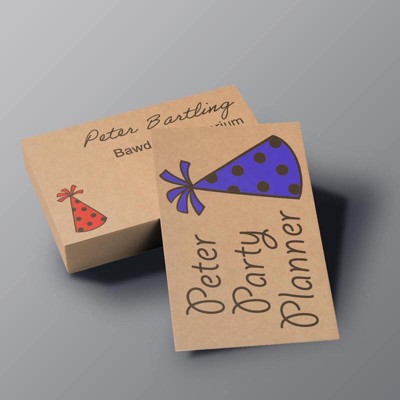 Kraft Business Cards - Peter Party